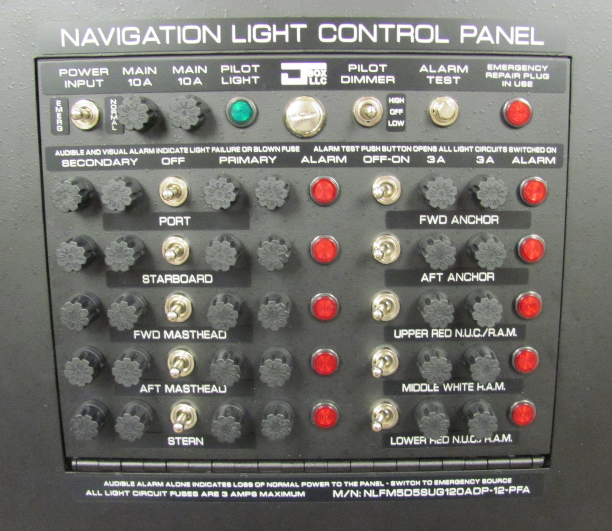 Navigation Light Control Panel JBOX, LLC.