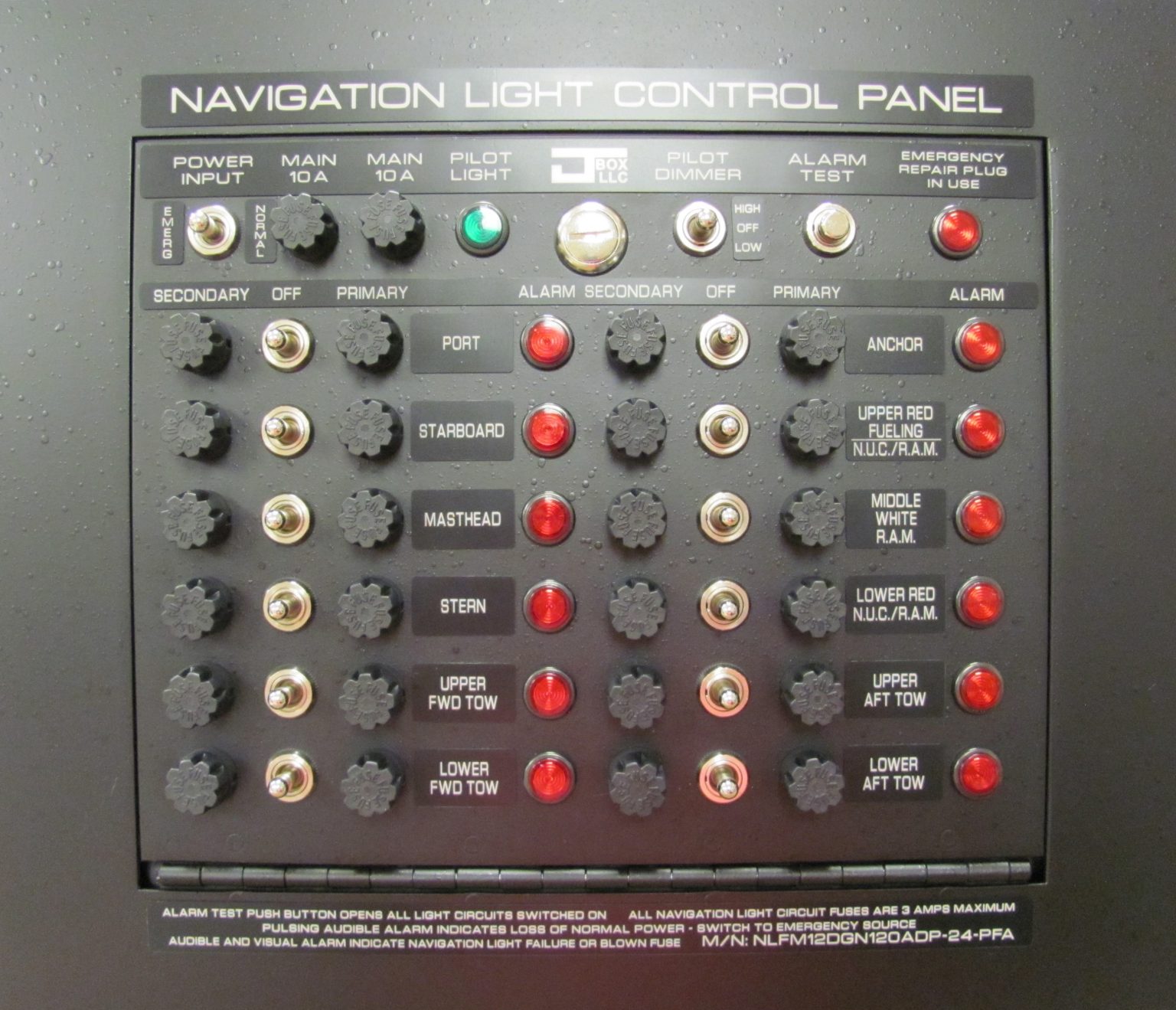 Navigation Light Control Panel JBOX, LLC.