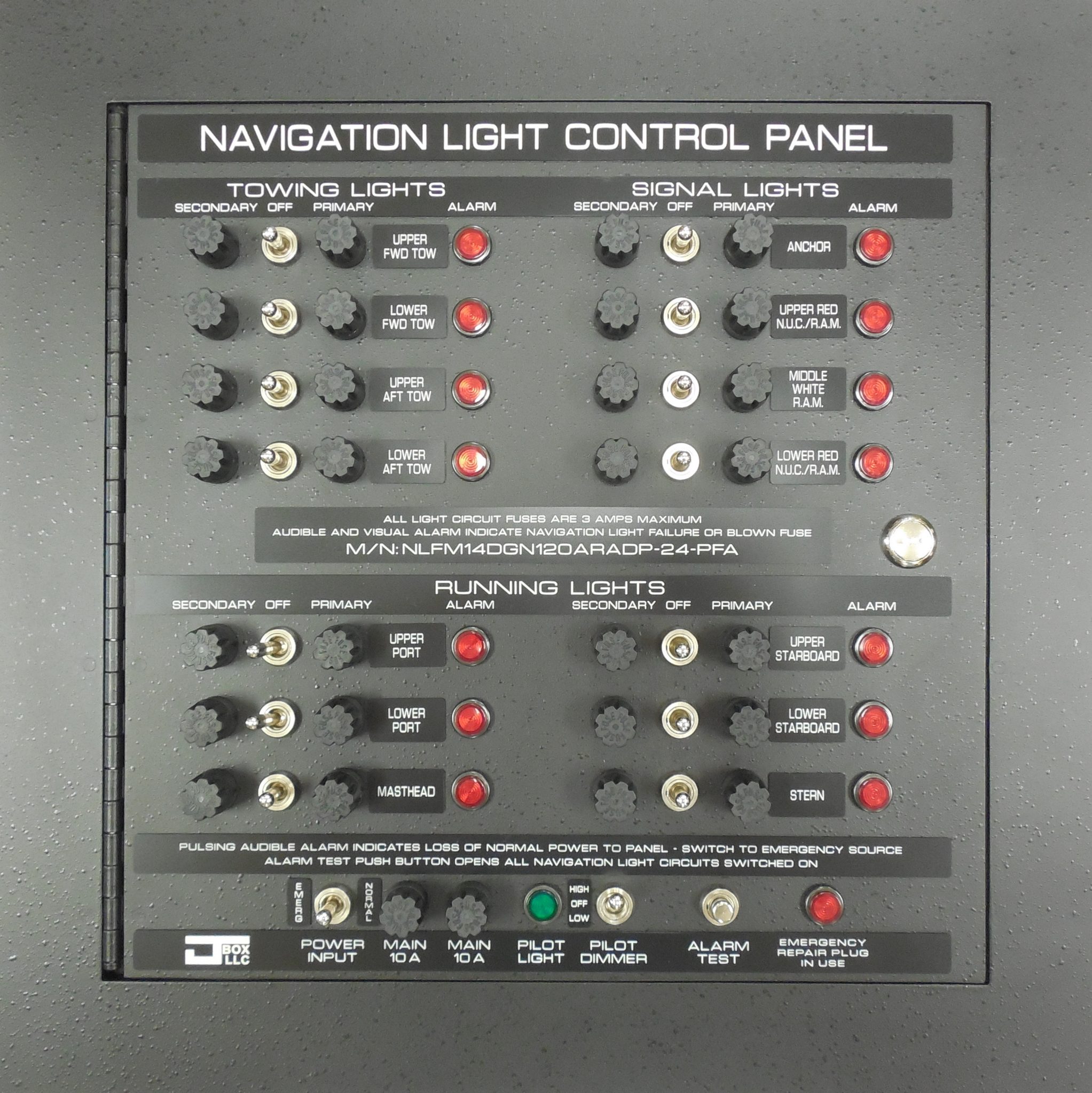 Navigation Light Control Panel JBOX, LLC.