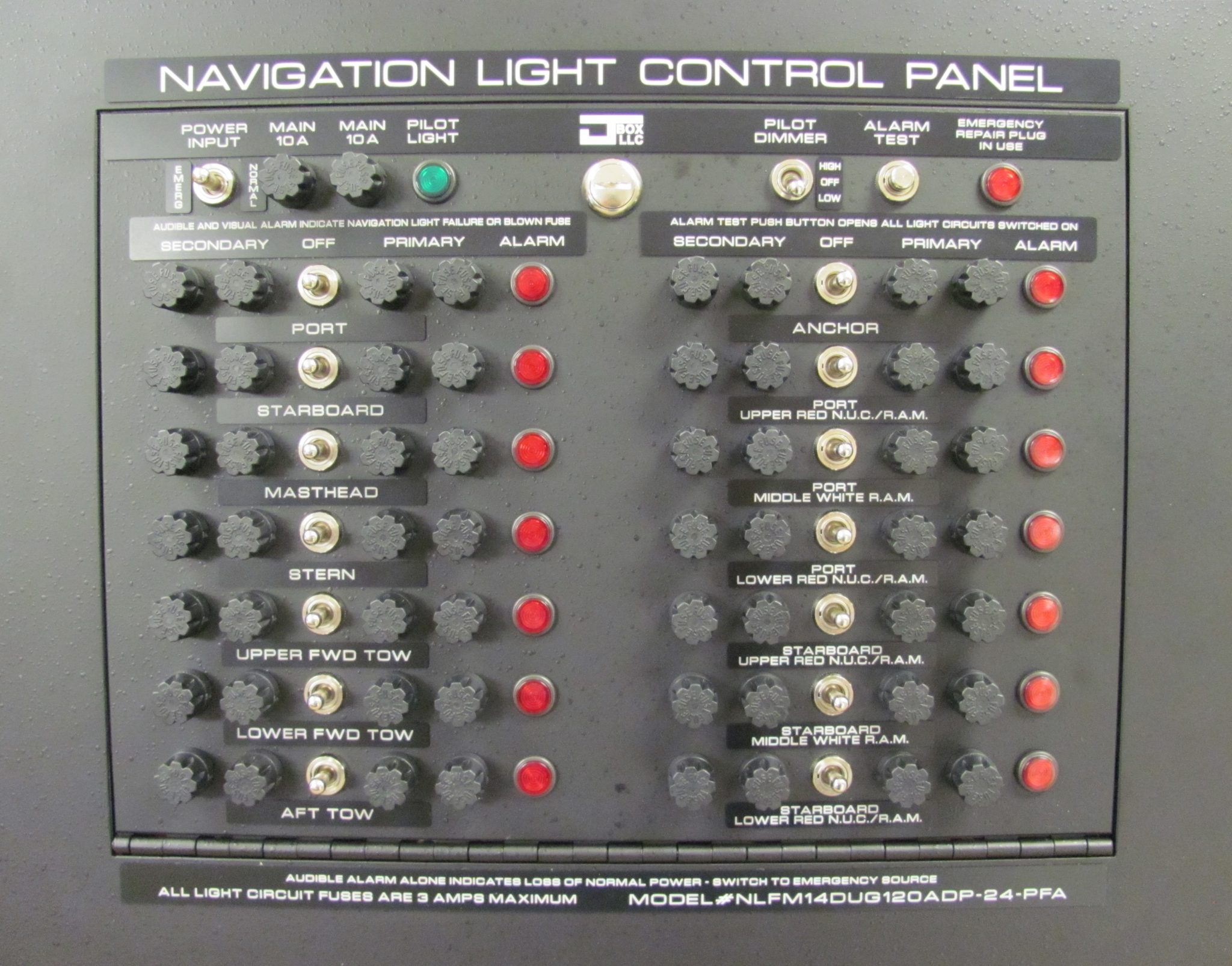 Navigation Light Control Panel JBOX, LLC.